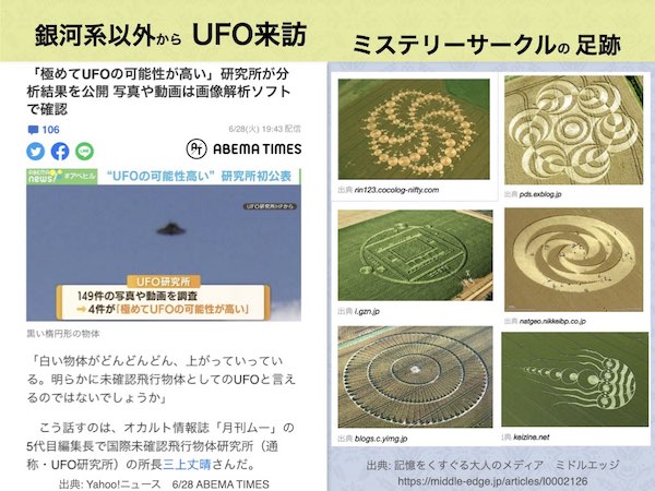 UFO来訪 ミステリーサークルの 足跡の画像